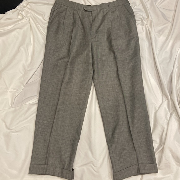 Lanificio A Rodina linen gray wool cuffed pants - Picture 2 of 9